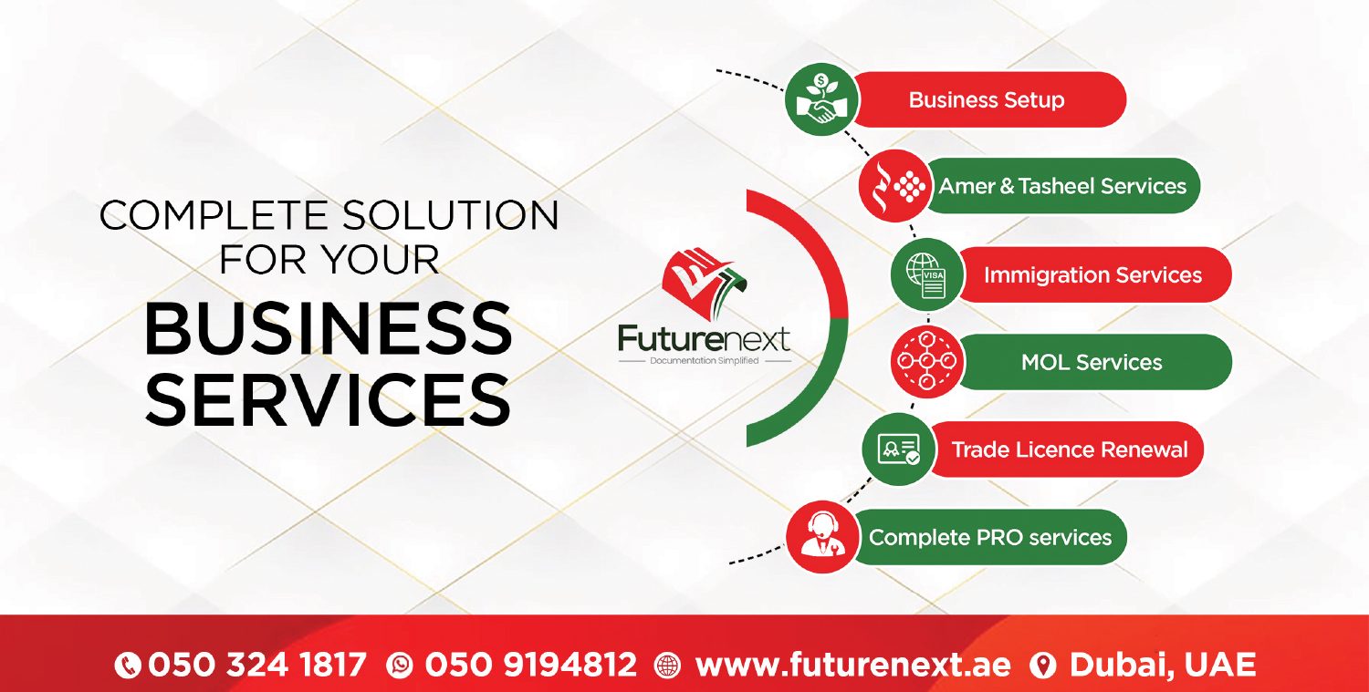 Complete Solution for Your Business Services Comprehensive business solutions and services by Future Next in UAE – Your one-stop partner